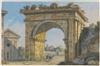 CARLO LABRUZZI (Rome 1748-1817 Perugia) Group of 4 landscape gouache drawings.